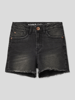 Garcia Jeansshorts met labelpatch Zwart