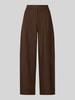 PIECES Slim Fit Anzughose mit Viskose-Anteil Modell 'BOSELLA' Dunkelbraun
