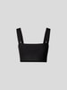 Victoria Beckham Crop Top aus Viskose-Mix Black