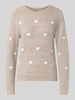 VERO MODA Regular Fit Pullover mit Rundhalsausschnitt Modell 'DOFFY' Sand
