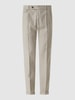 Windsor Shaped Fit Anzughose aus Leinenmischung Modell 'Sapo' Beige
