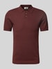 Drykorn Slim Fit Poloshirt mit Strukturmuster Modell 'TRITON 10' Dunkelrot