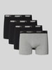 PUMA Boxershort met elastische logoband in een set van 4 stuks Zwart