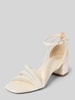 Tamaris Sandalette in schimmernder Optik mit Blockabsatz Metallic Beige