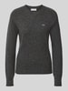 Lacoste Regular Fit Pullover aus reiner Wolle Anthrazit