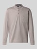 RAGMAN koszulka polo o kroju regular fit z mieszanki bawełny Srebrny