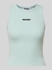 Review Tanktop mit Label-Stitching Bleu