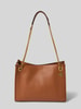 Lauren Ralph Lauren Handtasche mit Label-Applikation und Schulterriemen Cognac