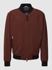 BOSS Bomberjacke mit Stehkragen Modell 'Hanry' Rostrot