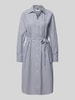 Tommy Hilfiger Oversized Hemdblusenkleid mit Bindegürtel Dunkelblau
