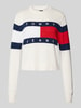 Tommy Jeans Strickpullover mit Logo-Detail Modell 'CENTER FLAG' Offwhite