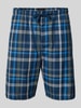 Schiesser Regular fit korte pyjamabroek met elastische band Donkerblauw