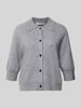 HERZENS Strickjacke aus Kaschmir-Woll-Mix mit 3/4-Arm Hellgrau