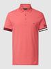 Tommy Hilfiger Poloshirt met labelstitching, model 'FLAG' Koraal