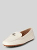 Lauren Ralph Lauren Mocassins van leer met labeldetail Offwhite