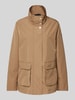 Fuchs Schmitt Jacke mit Label-Applikation Beige