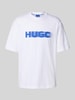 Hugo Blue T-Shirt mit Logo-Print Modell 'Nalax' Weiss