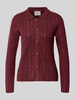 Pepe Jeans Regular Fit Strickjacke mit Woll-Anteil Modell 'ELAINE' Rot