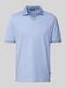 MAERZ Muenchen Poloshirt met ribboorden Jeansblauw