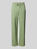 Blend Regular Fit Leinenhose mit Tunnelzug Modell 'BAY' Oliv
