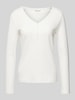 s.Oliver RED LABEL Slim Fit Langarmshirt mit Henleyausschnitt Offwhite