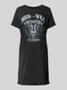 Only T-shirtjurk met motiefprint, model 'LUCY LIFE' Zwart