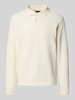 MCNEAL Pullover mit Polokragen und Knopfleiste Ecru