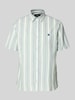 LERROS Slim Fit Freizeithemd mit Logo-Stitching Lind