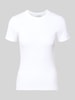 OPUS damski t-shirt o kroju regular fit z mieszanki bawełny Biały