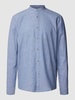 MCNEAL Tailored Fit Freizeithemd mit Stehkragen Rauchblau