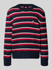 Tommy Jeans Regular fit gebreide pullover met alpaca  Marineblauw