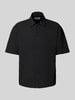 JAKE*S STUDIO MEN Regular Fit Freizeithemd mit Strukturmuster Black