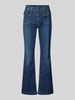 MAC Flared Fit Jeans aus reiner Viskose mit Cargotaschen Blau