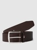 Tommy Hilfiger Leren riem met logo-applicatie Donkerbruin