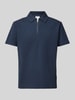 SELECTED HOMME Poloshirt mit kurzem Reißverschluss Modell 'SANDER' Marine