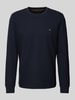 Christian Berg Men Longsleeve mit Label-Stitching Marine