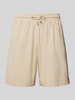 Emporio Armani Regular Fit Badeshorts mit Label-Stitching Taupe