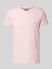 Tommy Hilfiger Slim Fit T-Shirt mit Rundhalsausschnitt Pink