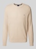 Christian Berg Men Strickpullover mit Logo-Stitching Sand Melange