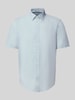 Jake*s Slim Fit Leinenhemd mit Knopfleiste Mint
