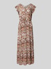 B.Young Sukienka midi z dekoltem w serek model ‘Joella’ Khaki