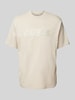 Guess Activewear T-Shirt mit Label-Print Modell 'SURON' Beige
