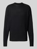 Jack & Jones Strickpullover mit Rundhalsausschnitt Modell 'OLLIE' Black