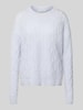 Christian Berg Woman Gebreide pullover van kasjmier met ronde hals Lichtblauw