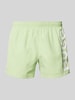 HUGO Relaxed Fit Badeshorts mit Label-Print Modell 'ABAS' Apfel