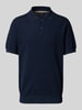 Christian Berg Men Poloshirt mit gerippten Abschlüssen Marine