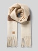 OPUS Schal mit Fransen und Label-Detail Modell 'Allanis' Beige