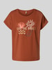 Soyaconcept T-Shirt mit Rundhalsausschnitt Modell 'RINA' Rostrot