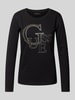 Guess Longsleeve mit Strasssteinbesatz Black