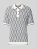 Jack & Jones Koszulka polo z imitacji dzianiny model ‘CODY’ Ciemnoniebieski